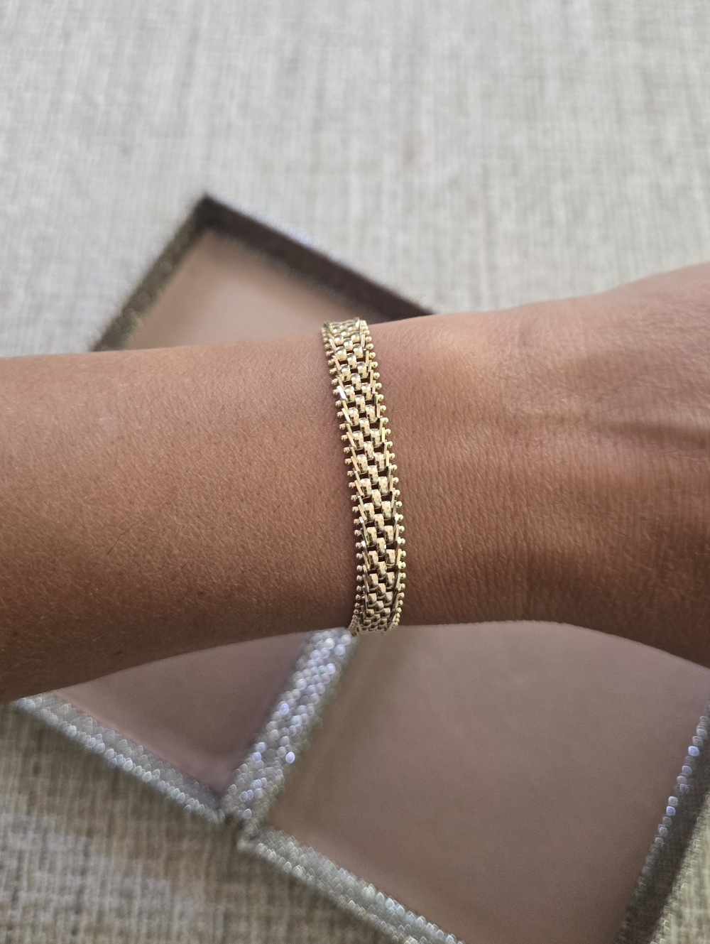 Vintage 14k Gold Weave Bracelet
